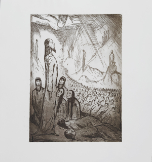 Konůpek Jan – Bez názvu, původní lept s podtiskem, ca 1940