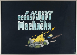 Saudek Kája – TV titulek, Ohníček, kresba tuší, 1978