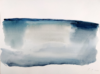 Brodská Eva – Moře, malba akvarelem, 2001