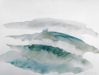 Brodská Eva – Moře, malba akvarelem, 2001