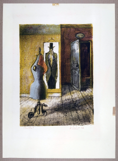 Sivko Václav – Zkušebna, původní barevná litografie, 1962