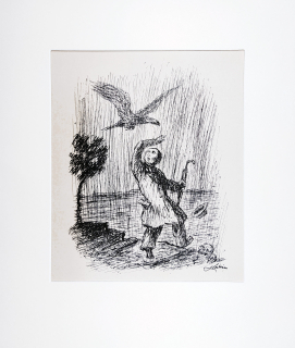 Kubin Alfred – Der Verbotener Weg, VI, Ein neuer Totentanz, klasický ofset, 1947