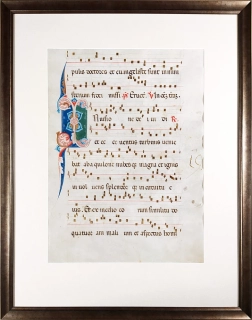 Antifonář – Notový záznam z liturgické knihy, oboustranná malba na pergamenu, po 1300