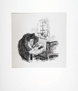 Kubin Alfred – Der Tod und der Arme, VII, Ein neuer Totentanz, klasický ofset, 1947