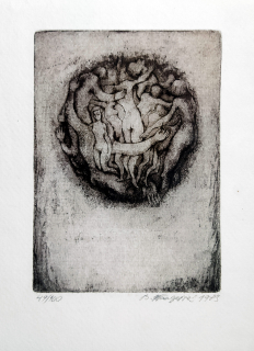 Waageová Bohunka – Ochranný kruh, původní lept, 1983