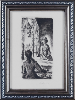 Bouda Cyril – Praha, W. A. Mozart, původní lept, ca 1940