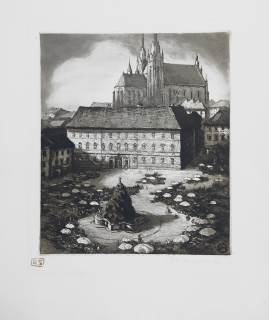 Schlindenbuch Rudolf Herbert – Brno, Zelný trh, komb. technika, ca 1910