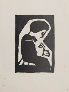Reynek Bohuslav – Čtoucí chlapec, původní linoryt, neznačeno, (1920)