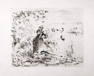 Slevogt Max – Lederstrumpf Erzählungen, (pův. litografie 1909), světlotisk, ca 1930