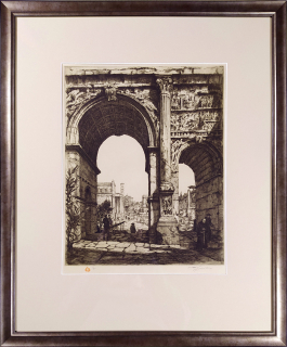 Šimon Tavík František – Arco Trionfo, Forum, Řím, původní lept, 1933