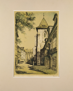 Kubašta Vojtěch – Praha, Maltézské náměstí, litografie na prodej, 1970, grafický list, pragensia