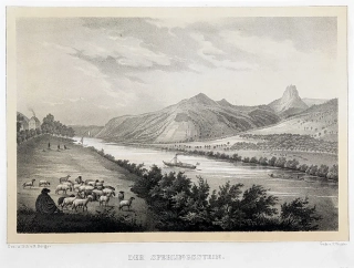 Vrabinec hrad – Bürger R., Semmler C. G., původní litografie, 1845