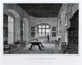 Praha – Česká dvorská kancelář, J. Poppel, L. Lange, pův. oceloryt, 1841