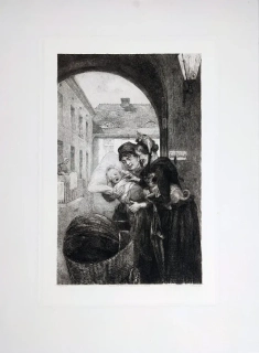 Sterry Carl – Frau Demuth (Lenchen Demuth), původní lept, nedatováno