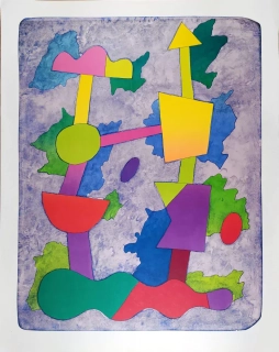 Lamr Aleš – Dva, barevná litografie, ca 1990