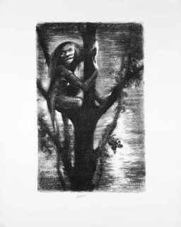 Jiřincová Ludmila – Vodník, původní litografie, 1951