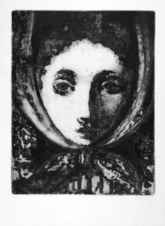 Jiřincová Ludmila – Dívka, původní akvatinta, číslováno 8/12, 1949