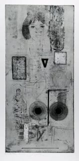 Sovák Pravoslav – Besuch I, původní lept a vernis mou, 1966