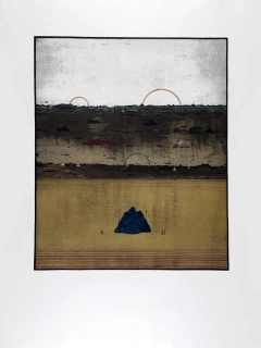 Sovák Pravoslav – Geometrie v krajině, zrnkový lept s akvatintou, č. 64/120, ca 1970