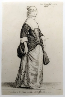 Hollar Václav – Anglická šlechtična, Parthey 1889.II, původní lept, 1644