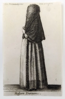 Hollar Václav – Normandská žena z Diepenu, Parthey 1875, původní lept, 1649