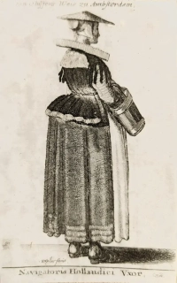 Hollar Václav – Žena holandského námořníka, Parthey 1827 i/iii, původní lept, 1649