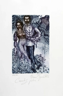 Čápová Hana – Carský ples, barevný lept, číslováno 83/100, 2013