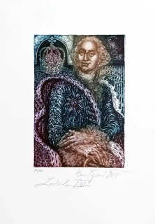 Čápová Hana – Ludvík XVI., barevný lept, číslováno 71/100, 2008