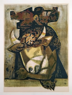 Liesler Josef – Znamení býka, velkoformátová barevná litografie, 1964