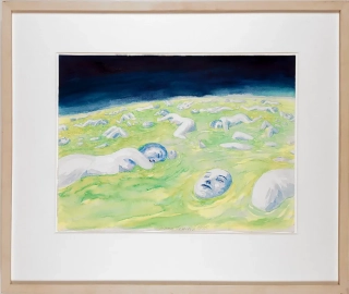 Lomová Ivana – Snění, malba akvarelem, 1995
