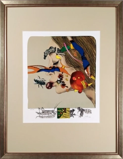 Liesler Josef – Rozkoš, barevná litografie, autorský tisk, 1995