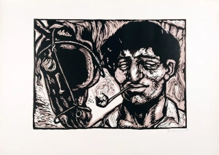 Nekolová Marija – Cikánský cyklus, barevný dřevoryt, 1958