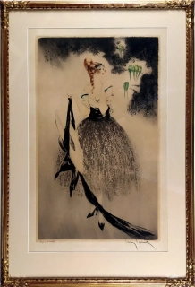 Icart Louis Justin Laurent – Les Perruches, barevný lept a akvatinta, 1922