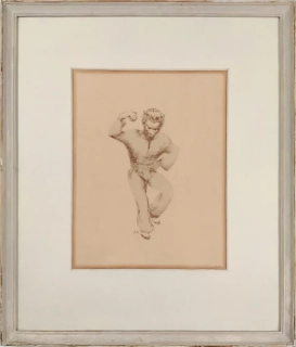 Raedecker John – Faun, signovaná barevná litografie, 1947