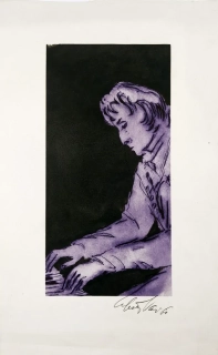Vaic Aleša – Fryderyk Chopin, původní barevný lept, nedatováno