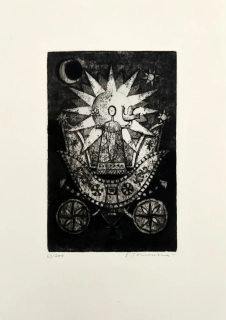 Tomanová Emilie – Sluneční královna, původní lept, 1972