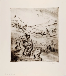 Štěch Karel – Makové pole I., původní lept, č. 19/25, 1943