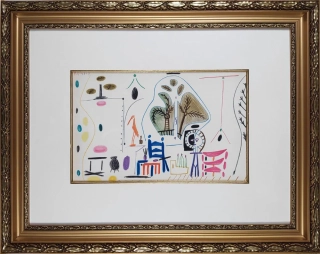 Picasso Pablo – Atelier „La Californie“, Cannes 15. 11. 1955, barevná litografie, 1955