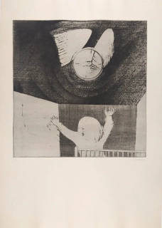 Bílková Alena – Dítě a čas, lept a suchá jehla, 1980