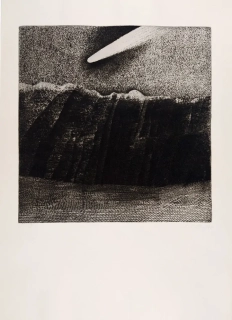 Bílková Alena – Kometa, lept a suchá jehla, 1980