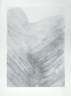 Bílková Alena – Žena krajina, rozměrná grafika, lept a suchá jehla, 2001