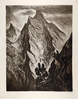 Duša Ferdiš – Kriváň z Veľkej Kopy, původní lept, 1946