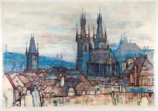 Peca Josef – Praha, původní litografie, č. 153/200, nedatováno