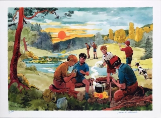 Čermák Marko – Rychlé šípy v Jezerní kotlině, serigrafie, číslováno 1/10, 2022