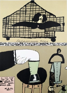 Šalamoun Jiří – Čertovské ráno, původní barevná litografie, 2000