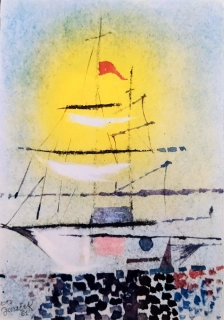 Janeček Ota – Osobní přání MUDr. Vlastimilu Janíčkovi, ofset, 1961
