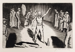 Rambousek Jan – Z města světla, lept a suchá jehla, 1922