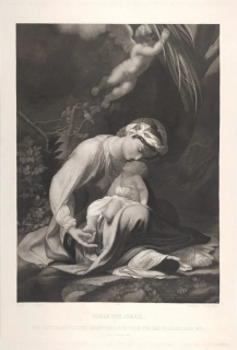 Mayer Christoph – Hagar und Ismael, mezzotinta podle A. Correggia, 1871