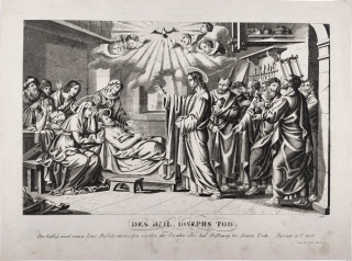 Maulini Dominik – Smrt svatého Josefa, mědiryt, 1828