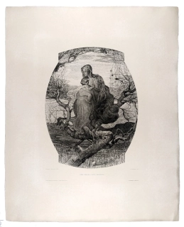 Woernle Wilhelm – Anděl života, lept, předloha G. Segantini, 1894–1896